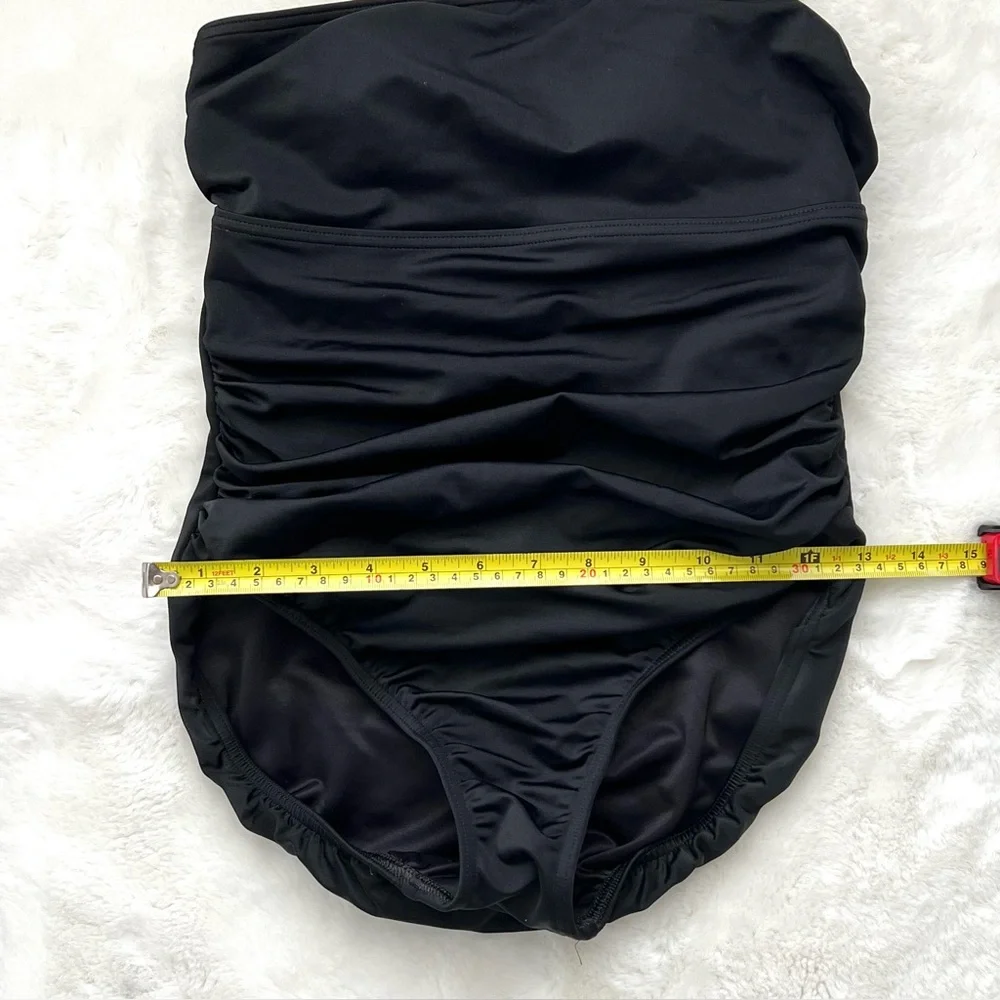 Lands’ End One Piece Slimming Tummy Control Swimsuit Asymmetric Black Size 6 - Picture 10 of 10